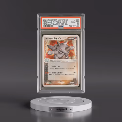 2003 Pokémon Magma VS Aqua #053 Team Magma's Rhydon - 1st Edition Holo (PSA 10 GEM MINT)