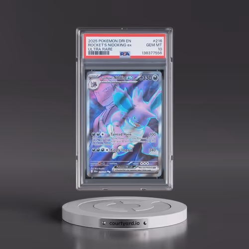 2025 Pokémon Dri EN-Destined Rivals #216 Team Rocket's Nidoking EX - Holo Ultra Rare (PSA 10 GEM MIN