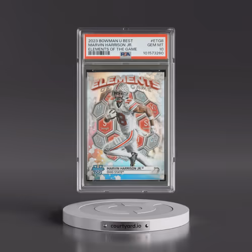 2023 Bowman University Best Elements of the Game #ETG8 Marvin Harrison Jr. (PSA 10 GEM MINT)