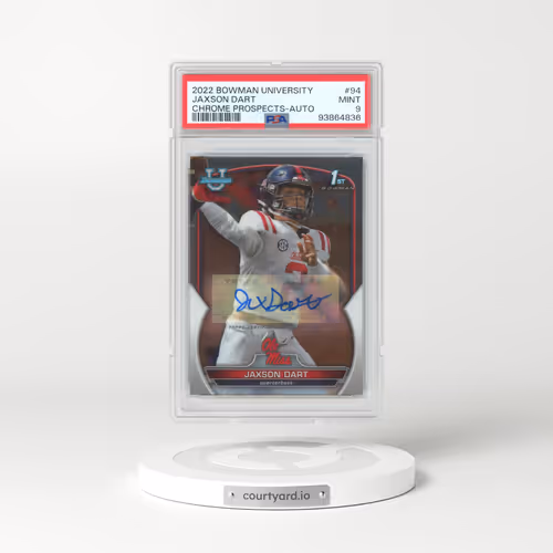 2022 Bowman University Chrome Prospects #94 Jaxson Dart - Autograph (PSA 9 MINT)