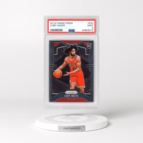 2019 Panini Prizm #253 Coby White (PSA 9 MINT)