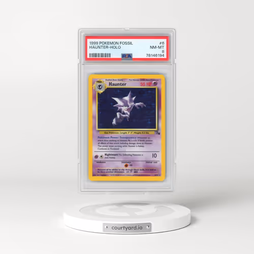 1999 Pokémon Fossil #6 Haunter - Holo (PSA 8 NM-MT)