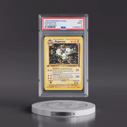 1999 Pokémon Fossil #26 Magneton - 1st Edition (PSA 9 MINT)