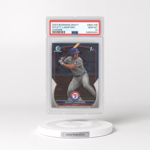 2023 Bowman Draft #BDC106 Wyatt Langford - Chrome (PSA 10 GEM MINT)