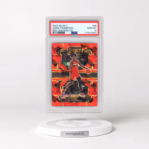 2023 Panini Select #96 Amen Thompson - Red Cracked Ice (PSA 10 GEM MINT)