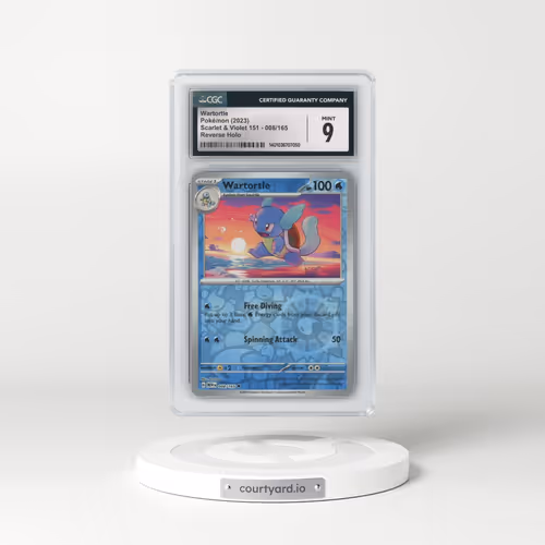 2023 Scarlet & Violet 151 - MEW EN #008/165 Wartortle - Reverse Holo (CGC 9 MINT)