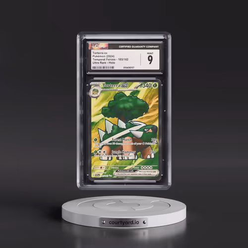 2024 Pokémon Tef EN-Temporal Forces #185 Torterra EX - Holo Ultra Rare (CGC 9 MINT)