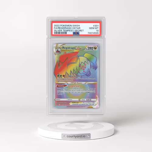 2022 Pokémon Sword & Shield Silver Tempest #201 Regidrago Vstar - Full Art Secret (PSA 10 GEM MINT)
