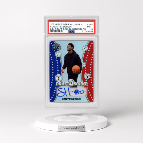 2023 Leaf Web Exclusives #SH1 Scoot Henderson - Leaf Metal Draft Bound Autograph (PSA 9 MINT)