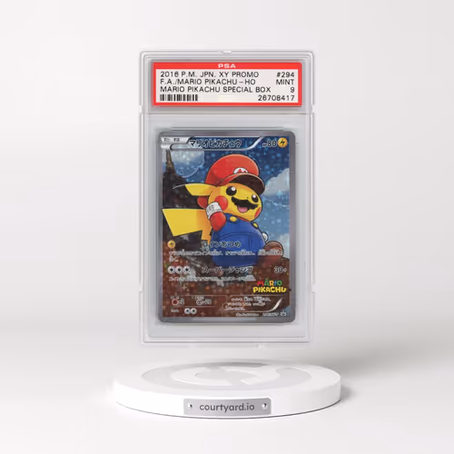 2016 Pokémon XY Promo #294 Mario Pikachu - Full Art Mario Pikachu Special Box (PSA 9 MINT)
