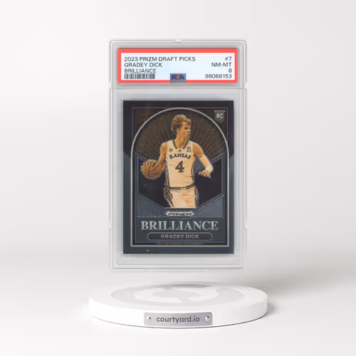 2023 Panini Prizm Draft Picks Brilliance #7 Gradey Dick (PSA 8 NM-MT)