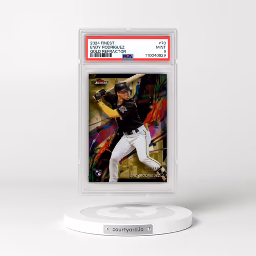 2024 Topps Finest #70 Endy Rodriguez - Gold Refractor (PSA 9 MINT)