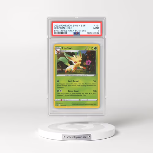 2022 Pokémon Swsh Black Star Promo #191 Leafeon - Holo Brilliant Stars Three Pack Blisters (PSA 9 MINT)