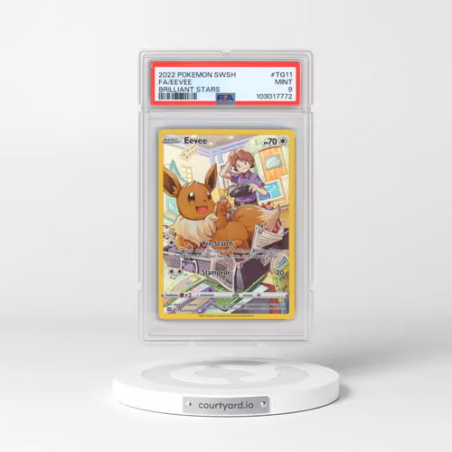2022 Pokémon Sword & Shield Brilliant Stars #TG11 Eevee - Full Art (PSA 9 MINT)