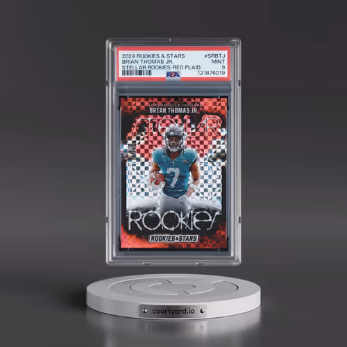 2024 Panini Rookies & Stars Stellar Rookies #SRBTJ Brian Thomas Jr. - Red Plaid (PSA 9 MINT)