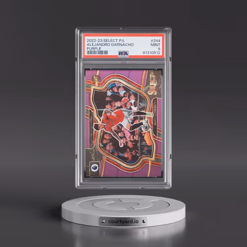 2022-23 Panini Select Premier League #244 Alejandro Garnacho - Purple (PSA 9 MINT)