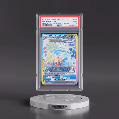 2025 Pokémon Pre EN-Prismatic Evolutions #169 Terapagos EX - Holo Special Illustration Rare (PSA 9 M