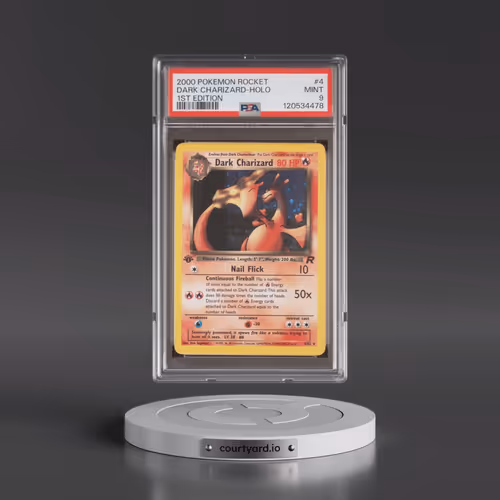 2000 Pokémon Rocket #4 Dark Charizard - 1st Edition Holo (PSA 9 MINT)