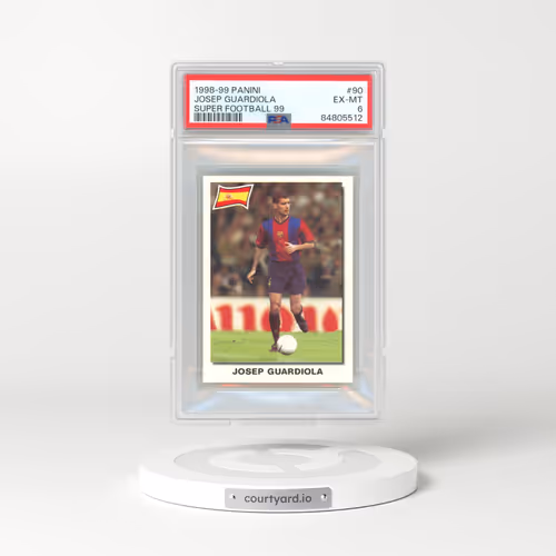 1998-99 Panini Super Football 99 #90 Josep Guardiola (PSA 6 EX-MT)