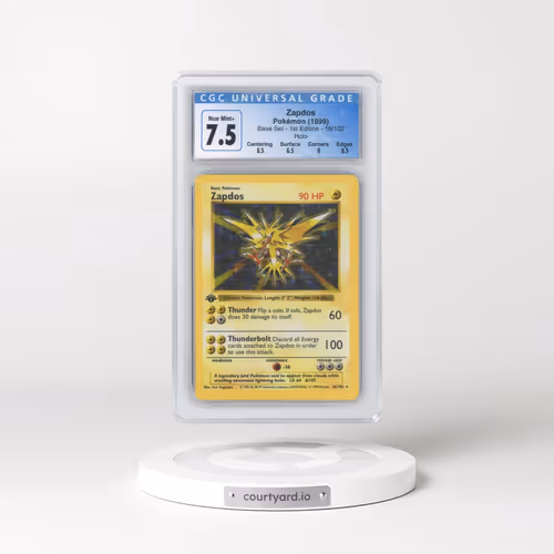 1999 Base Set #16/102 Zapdos - 1st Edition Holo (CGC 7.5 NM+)