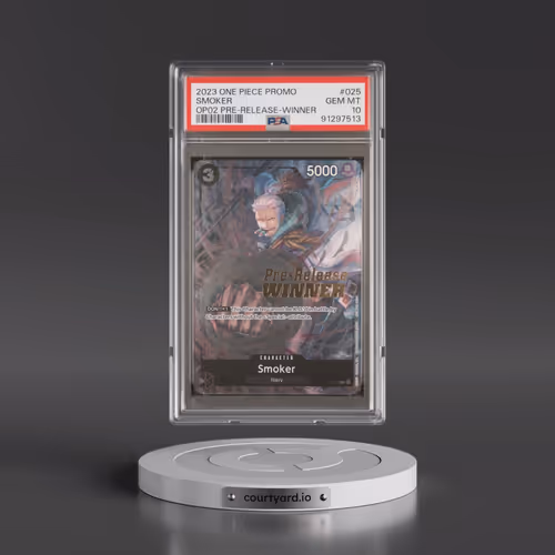 2023 One Piece Promos #025 Smoker - Paramount War Pre-Release-Winner (PSA 10 GEM MINT)