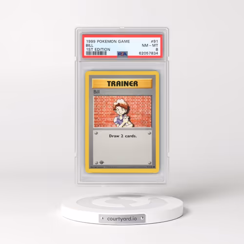 1999 Pokémon Game #91 Bill - 1st Edition (PSA 8 NM-MT)