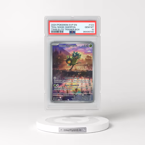 2024 Pokémon Svp EN-SV Black Star Promo #123 Teal Mask Ogerpon - Twilight Masquerade Elite Trainer Box (PSA 10 GEM MINT)