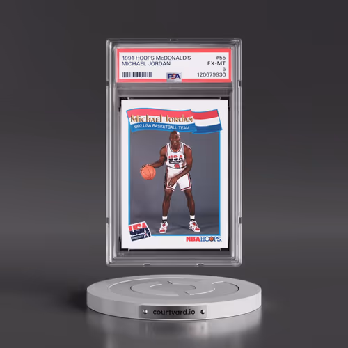 1991 Hoops McDonald's #55 Michael Jordan (PSA 6 EX-MT)