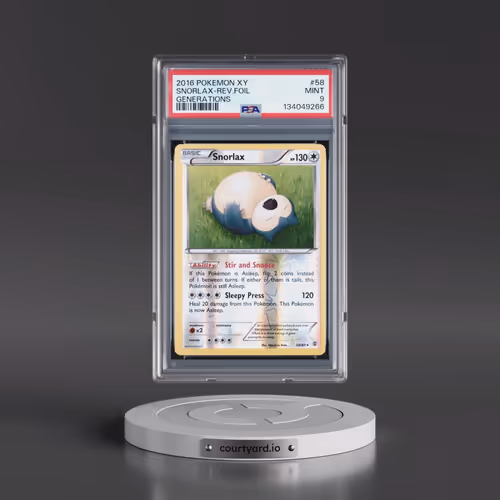 2016 Pokémon XY Generations #58 Snorlax - Reverse Foil (PSA 9 MINT)