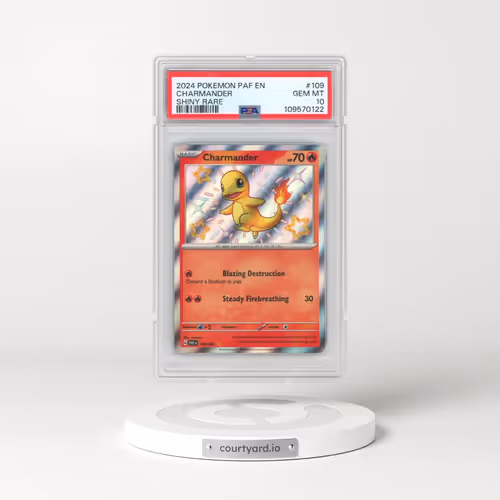 2024 Pokémon Paf EN-Paldean Fates #109 Charmander - Shiny Rare (PSA 10 GEM MINT)