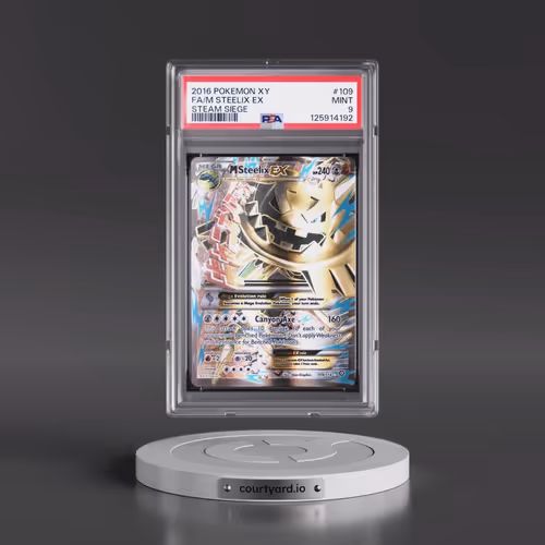 2016 Pokémon XY Steam Siege #109 M Steelix EX - Holo Full Art (PSA 9 MINT)