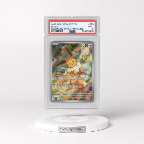 2025 Pokémon Svp EN-SV Black Star Promo #173 Eevee - Prismatic Evolutions Elite Trainer Box (PSA 9 MINT)