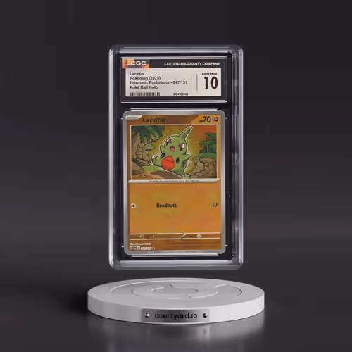 2025 Prismatic Evolutions - PRE EN #047/131 Larvitar - Poké Ball Holo (CGC 10 GEM MINT)