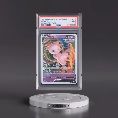 2024 Pokémon 2023 World Championships Deck: Mew's Revenge #113 Mew V - Holo (PSA 9 MINT)