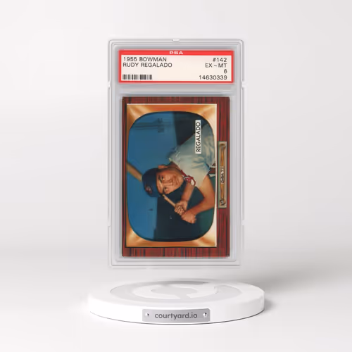 1955 Bowman #142 Rudy Regalado (PSA 6 EX-MT)