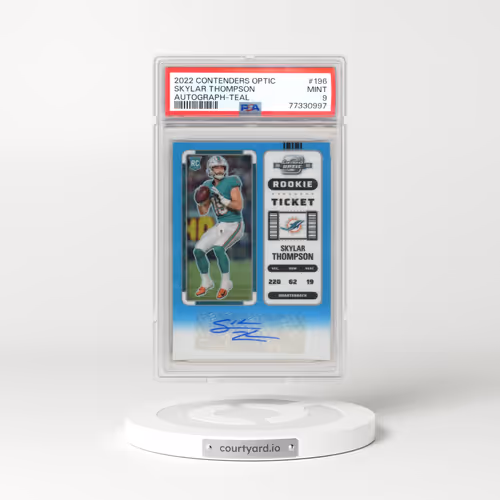 2022 Panini Contenders Optic #196 Skylar Thompson - Autograph-Teal (PSA 9 MINT)