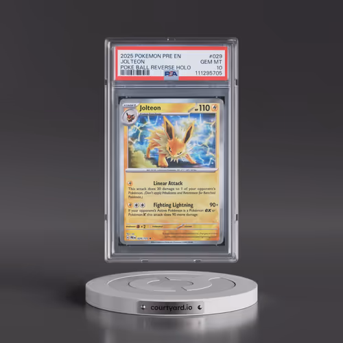 2025 Pokémon Pre EN-Prismatic Evolutions #029 Jolteon - Reverse Holo Poke Ball (PSA 10 GEM MINT)