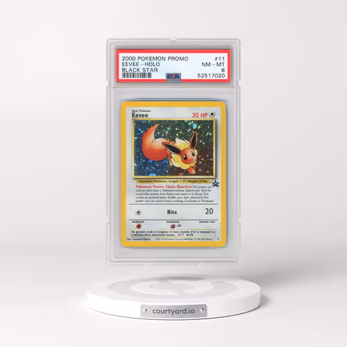 2000 Pokémon Promo Black Star #11 Eevee - Holo Pokemon League (PSA 8 NM-MT)