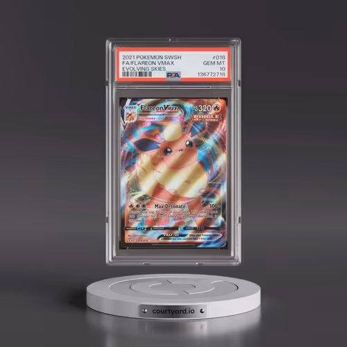 2021 Pokémon Sword & Shield Evolving Skies #018 Flareon Vmax - Full Art (PSA 10 GEM MINT)