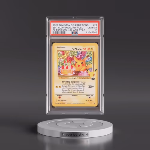 2021 Pokémon Celebrations Classic Collection #24 Birthday Pikachu - Holo (PSA 10 GEM MINT)