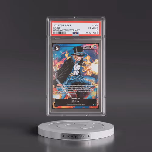 2023 One Piece OP04-Kingdoms of Intrigue #083 Sabo - Alternate Art (PSA 10 GEM MINT)