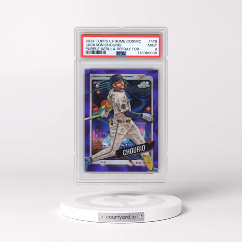 2024 Topps Chrome Cosmic #179 Jackson Chourio - Purple Nebula Refractor (PSA 9 MINT)