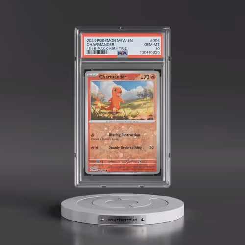 2024 Pokémon Mew EN-151 #004 Charmander - 151 5-Pack Mini Tins (PSA 10 GEM MINT)