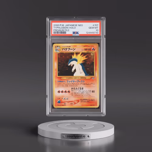 2000 Pokémon Neo #157 Typhlosion - Holo Premium File (PSA 10 GEM MINT)