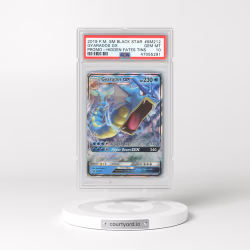 2019 Pokémon SM Black Star Promo #SM212 Gyarados GX - Holo Hidden Fates Tins (PSA 10 GEM MINT)