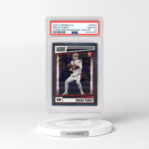 2022 Panini Chronicles Score Premium Rookies Update #SP401 Brock Purdy (PSA 10 GEM MINT)