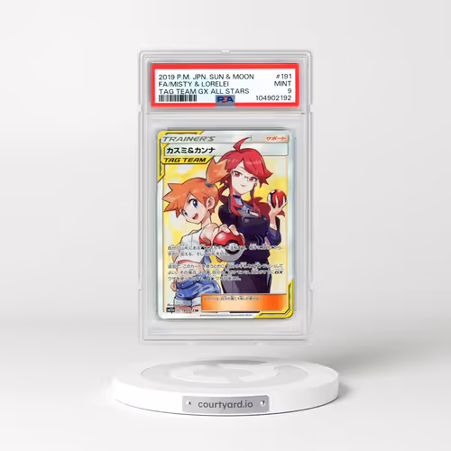 2019 Pokémon Sun & Moon Tag Team GX All Stars #191 Misty & Lorelei - Full Art (PSA 9 MINT)