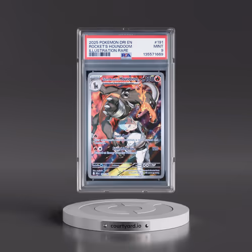 2025 Pokémon Dri EN-Destined Rivals #191 Team Rocket's Houndoom - Illustration Rare (PSA 9 MINT)