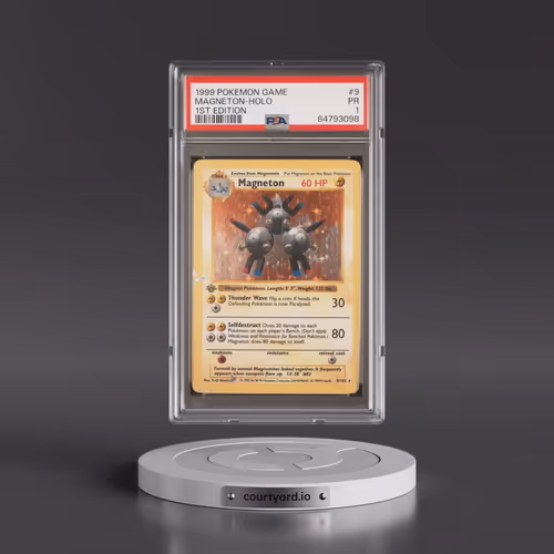 1999 Pokémon Game #9 Magneton - 1st Edition Holo (PSA 1 PR)