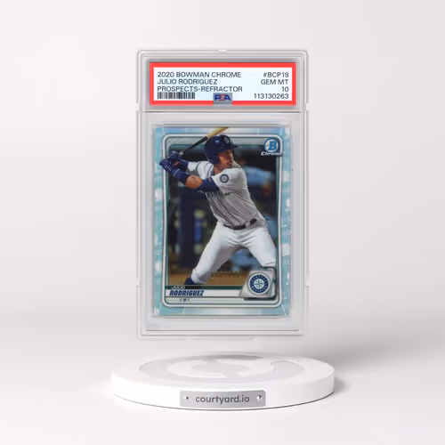 2020 Bowman Chrome Prospects #BCP19 Julio Rodriguez - Refractor (PSA 10 GEM MINT)